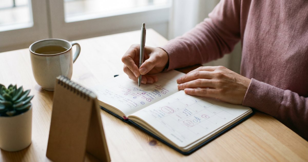 Calendario del ciclo menstrual